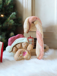 Santa Hat Paw with Candy Cane or Sticks