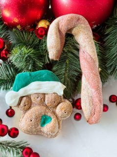 Santa Hat Paw with Candy Cane or Sticks