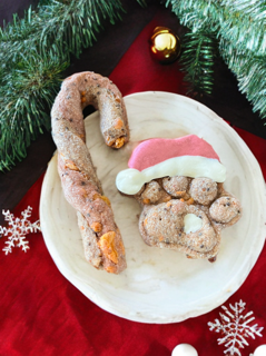 Santa Hat Paw with Candy Cane or Sticks