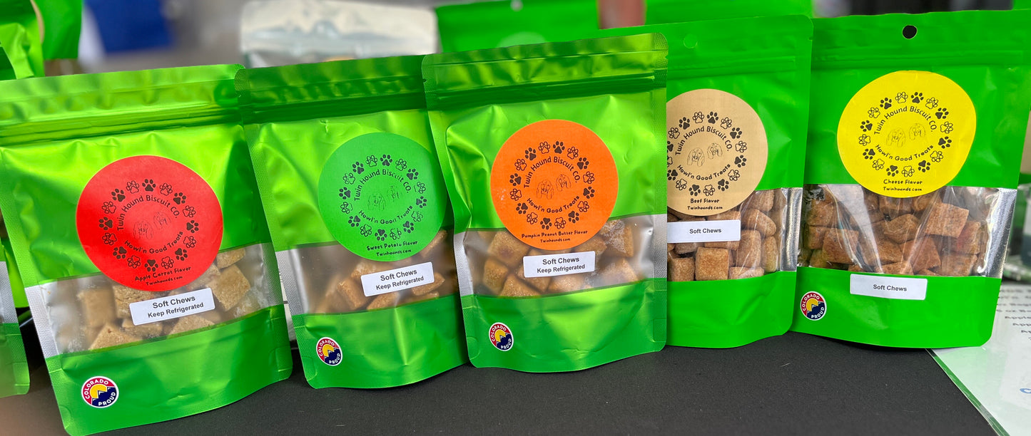 Soft Chew Dog Treats - 3oz bag - 6 Flavors